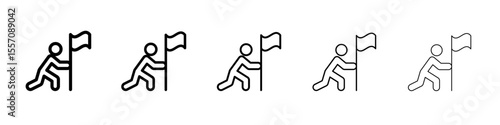 Surrender, capitulate, give up icon vector outline symbol or illustration