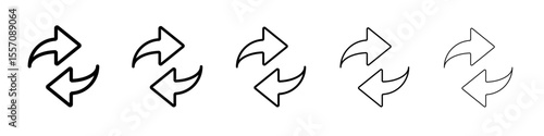 swap Icon vector outline symbol or illustration