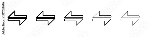 swap Icon vector outline symbol or illustration