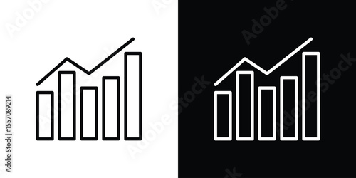 Stagflation icon vector graphics in strokes