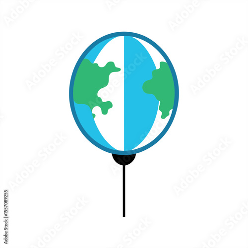World Globe Balloon Design Vector on White Background for Web and Graphic Design