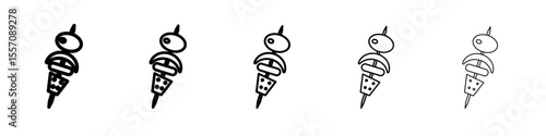 tapas icon vector outline symbol or illustration