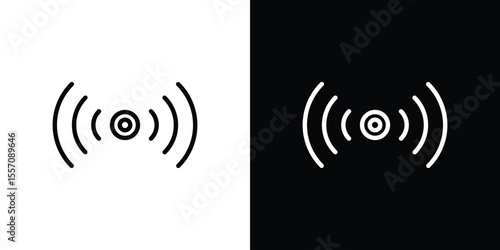 Sensor icon vector graphics in strokes
