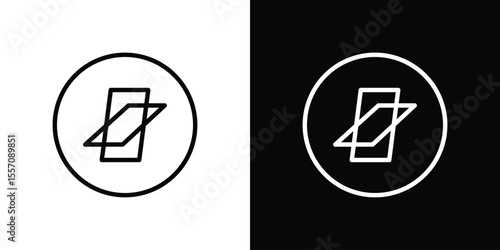 Roof window icon vector graphics in strokes