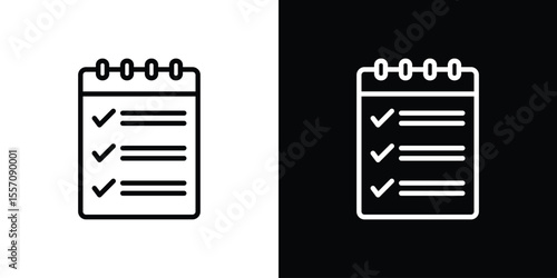 Reservation icon vector graphics in strokes