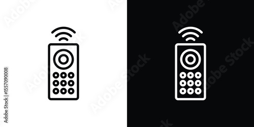 Remote control icon vector graphics in strokes