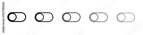 Toggle switch icon vector outline symbol or illustration