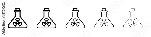 toxic chemical icon vector outline symbol or illustration