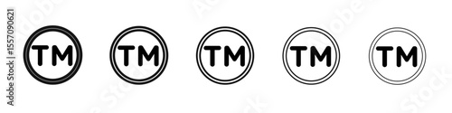 trademark icon vector outline symbol or illustration