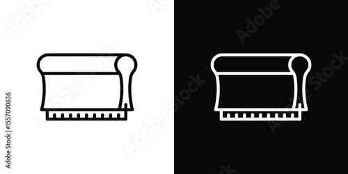 Print screen icon vector graphics in strokes