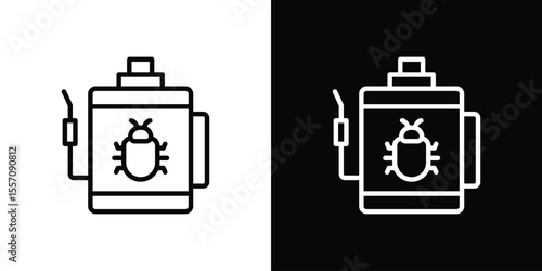 Pesticide icon vector graphics in strokes