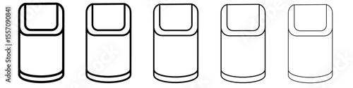 trash can icon vector outline symbol or illustration