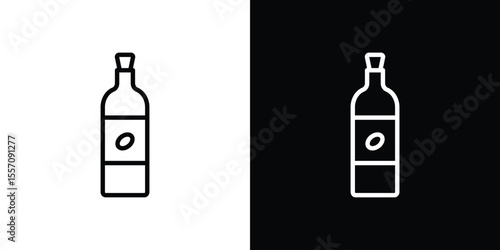 Olive oil icon vector graphics in strokes