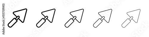 trowel icon vector outline symbol or illustration