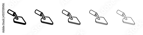trowel icon vector outline symbol or illustration