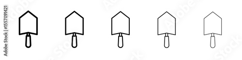 trowel icon vector outline symbol or illustration