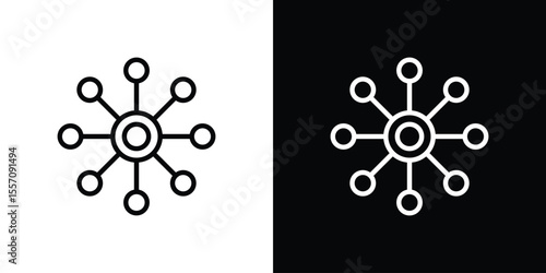 Multichannel icon vector graphics in strokes