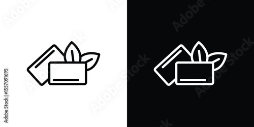 Mint gum icon vector graphics in strokes