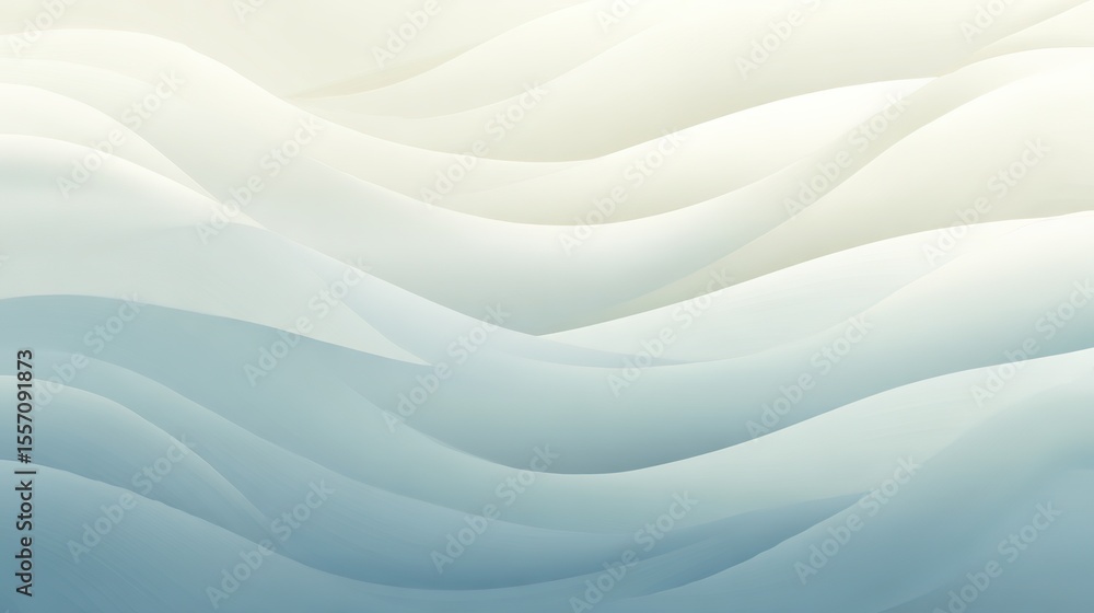 Obraz premium Light Blue and Cream-white Vector Illustration, Simple Lines and Waves Pattern, High-Definition Simple Style Background for Graphic Design.