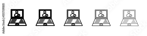 Unauthorized Access icon vector outline symbol or illustration