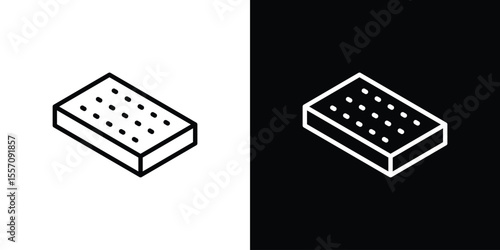Mattress icon vector graphics in strokes