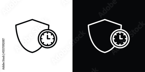 Long term icon vector graphics in strokes