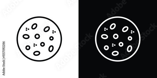 Leukemia icon vector graphics in strokes