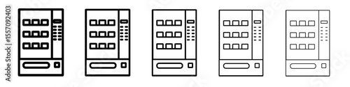 Vending machine icon vector outline symbol or illustration