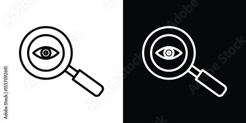Investigation icon vector graphics in strokes