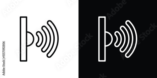 Infrared icon vector graphics in strokes