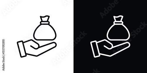 Inheritance law icon vector graphics in strokes