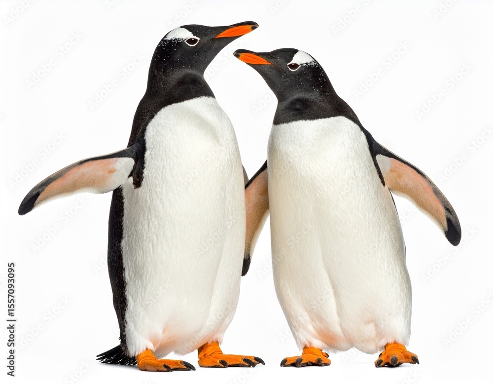Obraz premium two penguins on a rock