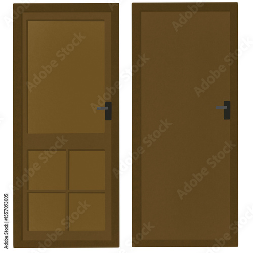 open door isolated on white