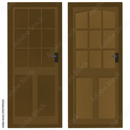 closed wooden door