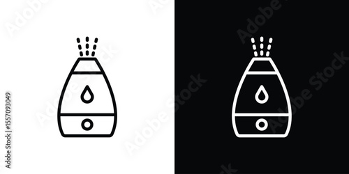 Humidifier icon vector graphics in strokes