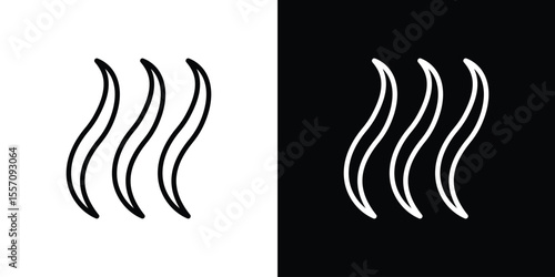 Hot icon vector graphics in strokes