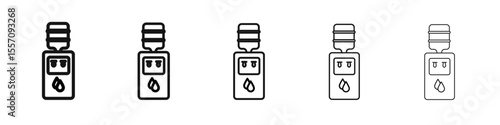 Water dispenser icon vector outline symbol or illustration