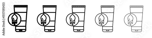 Water-based lubricant icon vector outline symbol or illustration
