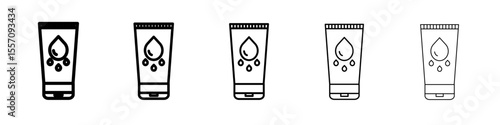 Water-based lubricant icon vector outline symbol or illustration