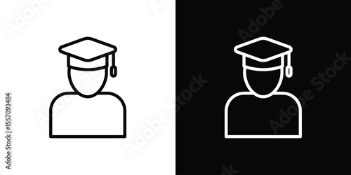 Graduated icon vector graphics in strokes