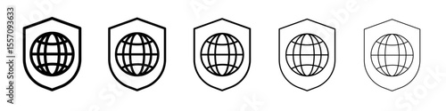 web protection icon vector outline symbol or illustration