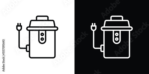 Garbage disposal icon vector graphics in strokes