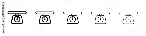 weighing scale icon vector outline symbol or illustration
