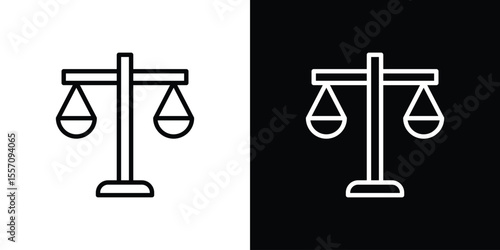 Economies of scale icon vector graphics in strokes