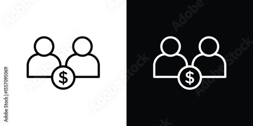 Consolidation icon vector graphics in strokes