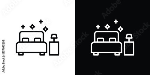 Clean Room icon vector graphics in strokes