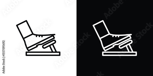 car pedal icon vector graphics in strokes