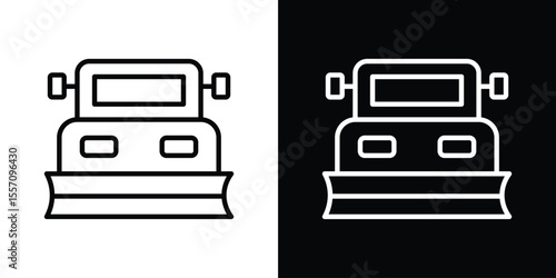 Snowplow icon vector, Symbol, logo illustrations