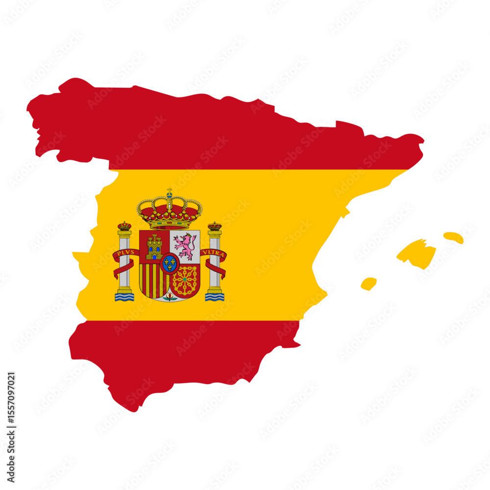 Fototapeta premium map of Spain flag