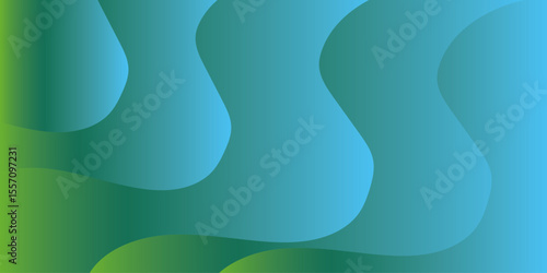 Green Abstract Background Soft Waves. Gradient Fluid Wave Banner Template Design. Luxury paper. subtle color variations, creating a smooth and calming abstract design for banner, wallpaper.